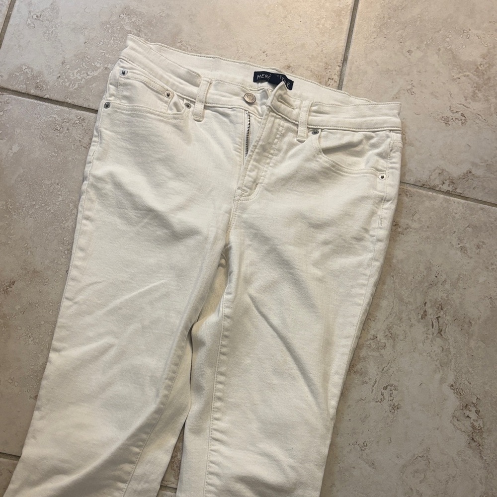 JCrew Mercantile Off-White Skinny Jeans